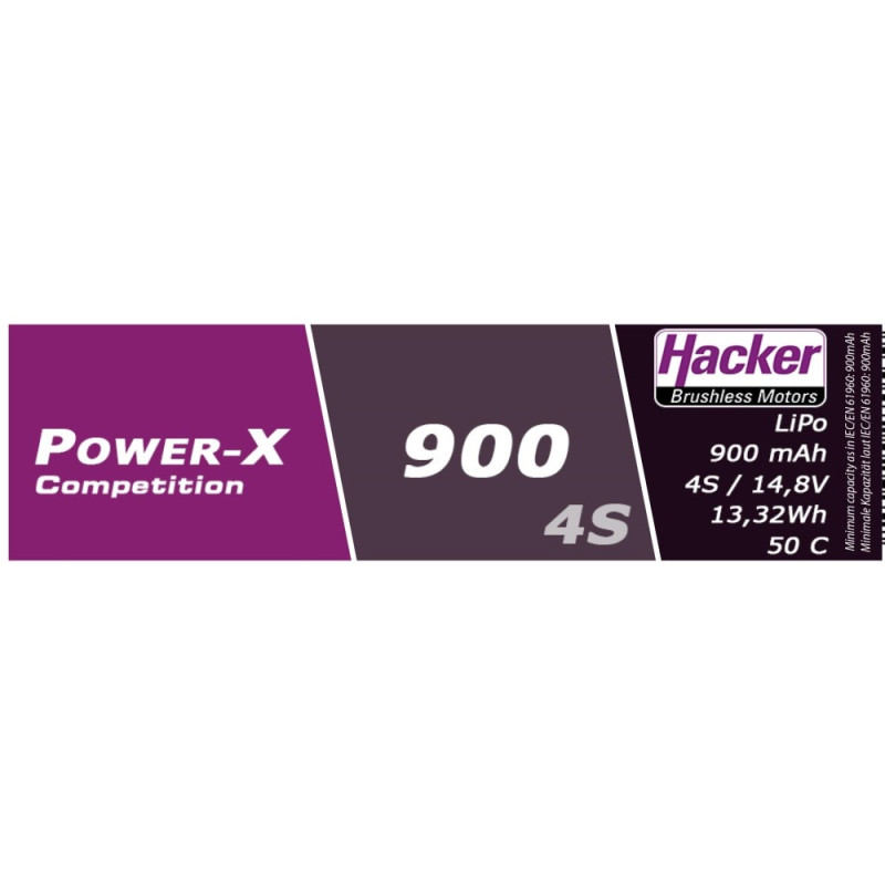 Batería de competición Hacker Power-X 900-4S