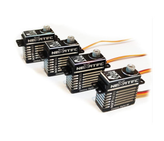 Confezione da 4x servo Nexatec NXT 200-HV (23,4g, 15,1kg/cm, 0,10sec/60°)