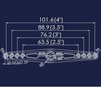 Doppio fascio ALU 102MM 25T Arancione BLUE BIRD