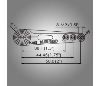 Single ALU Beam 51MM Orange BLUE BIRD