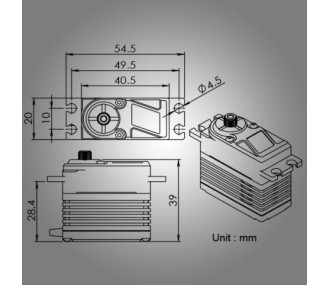 Blue Bird servo BLS-43A 49.7Kg 0.10s 78.5g