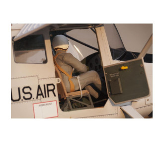 Avión VQ modelo L-19 Cessna Bird Dog gris Versión EE.UU. 1,70m