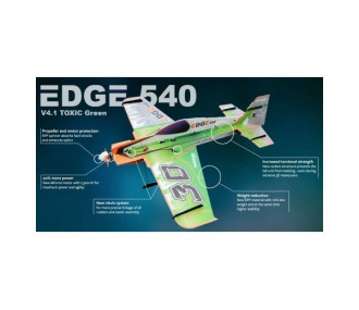 Avión Hacker modo Edge 540 V4.0 TOXIC Verde ARF aprox.0.84m