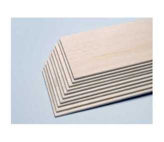 Balsa board 25/10 (thickness 2.5mm) 10x100cm PICHLER