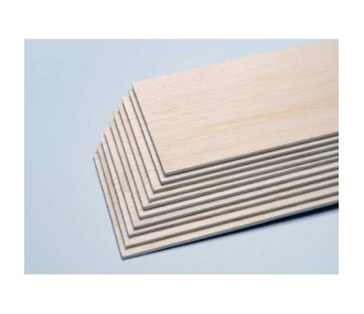 Planche balsa 25/10 (ep. 2.5mm) 10x100cm PICHLER