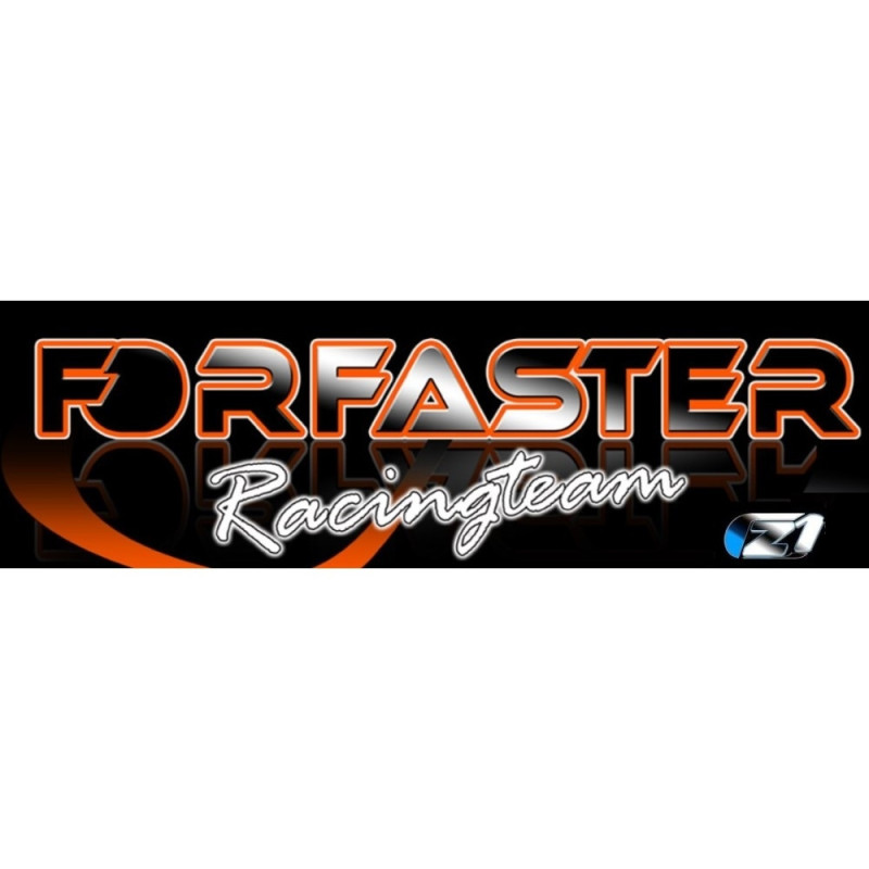 Pneus 1/8 piste avant 45sh jantes noires (1 paire) - Forfaster