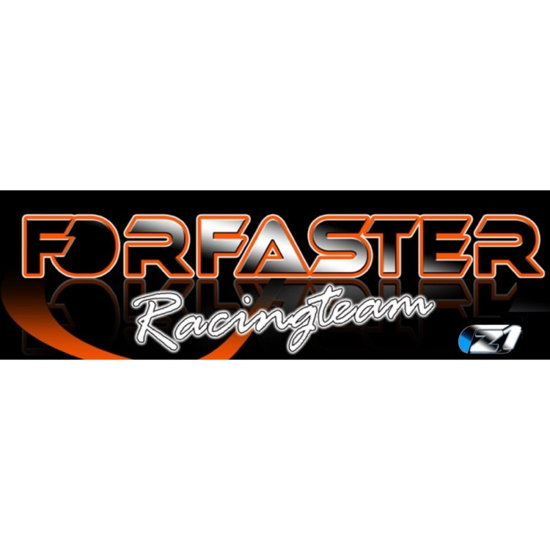 Tires 1/8 track front 45sh black rims (1 pair) - Forfaster
