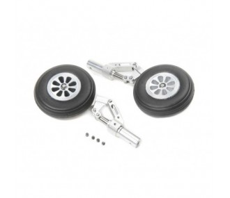 Train d’atterrissage principal avec roues : HAVOC Xe 80mm EDF Sport Jet

**Translation:**
Main landing gear with wheels: HAVOC Xe 80mm EDF Sport Jet