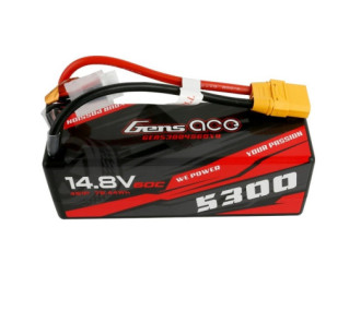 Akku Gens Ace Hardcase, Lipo 4S 14.8V 5300mAh 60C Steckdose XT90