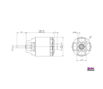 Brushless-Motor Hacke A30-12 L-LN V4 (159g, 1000kv,500W)