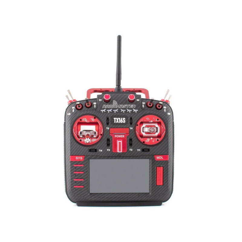 RadioMaster TX16s MKII Red Manche AG01, 4en1 16ch 2,4GHz