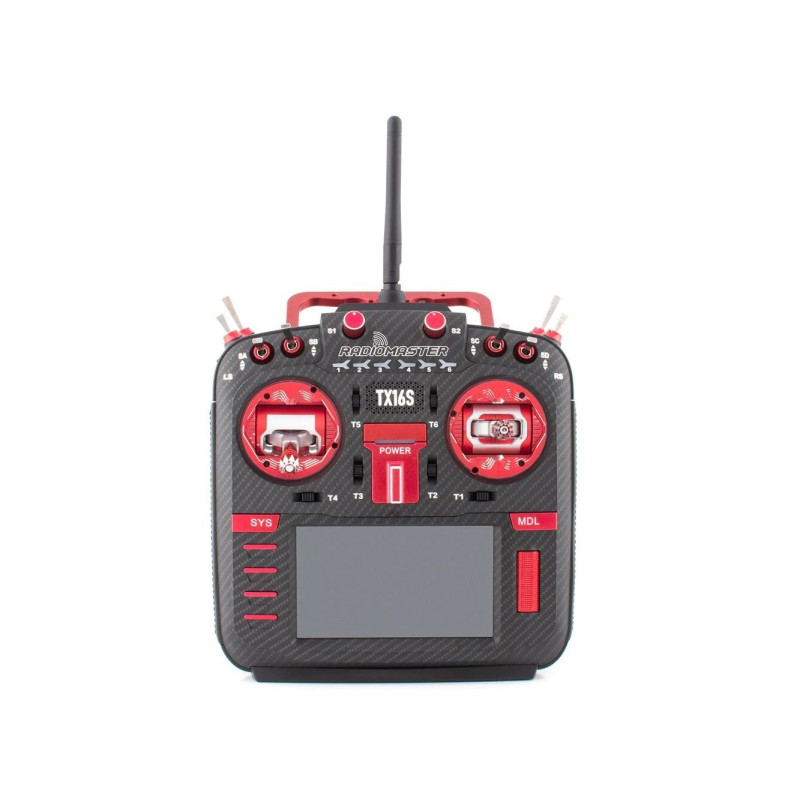 RadioMaster TX16s MKII Red Manche AG01, 4in1 16ch 2,4GHz