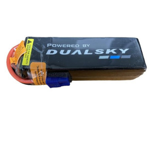 Dualsky HED battery, lipo 4S 14.8V 2200mAh 50C EC3 socket