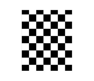 2m roll of white and black checkerboard fabric (width 64cm)