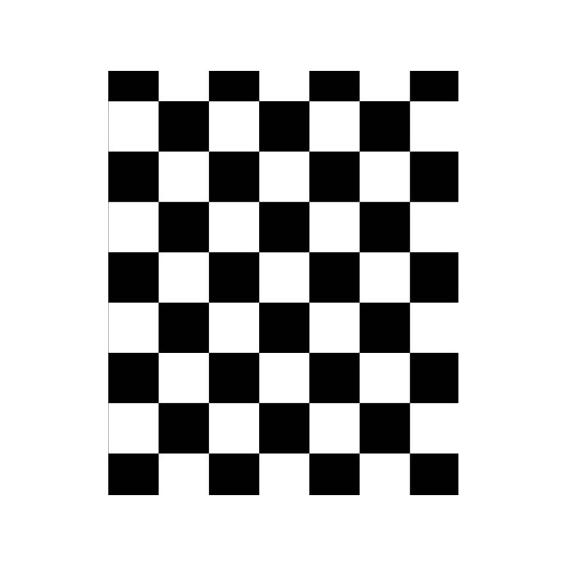 2m roll of white and black checkerboard fabric (width 64cm)