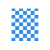 2m roll of white and blue checkerboard fabric (width 64cm)