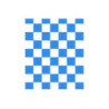 Rolle 2m Vlies mit weißem und blauem Schachbrettmuster (Breite 64cm)