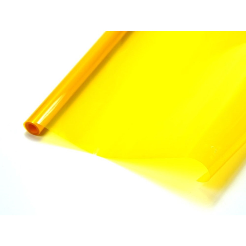 Rollo de 2 m de lienzo transparente amarillo limón (64 cm de ancho)