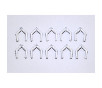 Charnières à rabat en plastique (10 pièces)