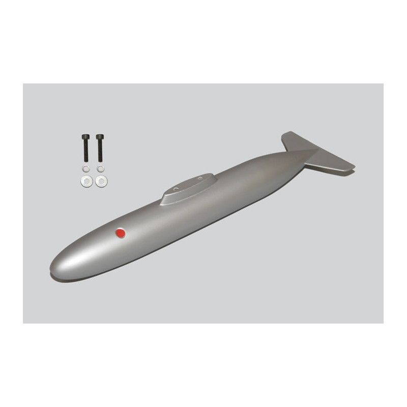 Bombe en plastique pour Tucano taille 60cc

Translation:
Plastic bomb for Tucano 60cc size