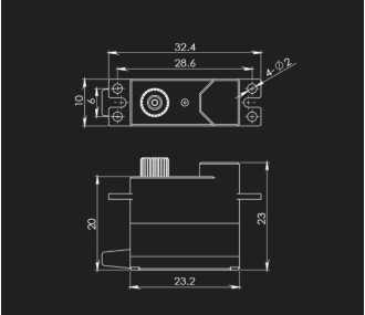 Blue Bird Servo BMS-126WV+6.5Kg.cm 0.07s 11.3g 10mm