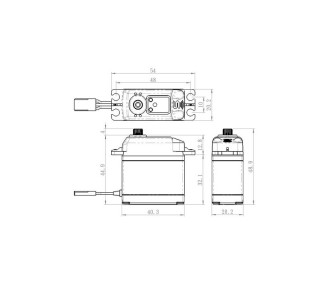 Servo numérique Savox SA-1230SG+ ( 79g, 36kg/cm , 0.16s/60)