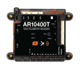 Spektrum AR10400T DSMX 10-channel PowerSafe receiver, Telemetry