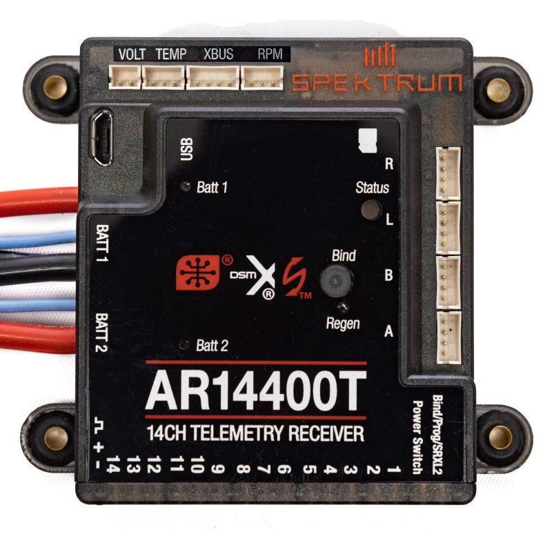 Spektrum AR14400T DSMX 14-Kanal PowerSafe Empfänger, Telemetry