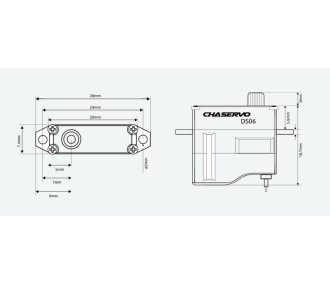 Digital servo DS06 Chaservo MICRO (6g, 1.8kg.cm, 0.07s)