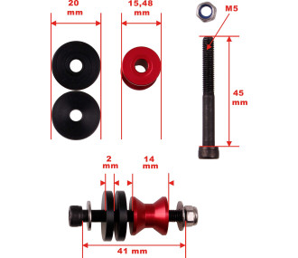 Colonnette moteur 14-20mm réglables 50-70cm³m M5 4pcs