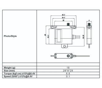 HV5101 Xact STD 8,4V 6,8kg Servo senza nucleo