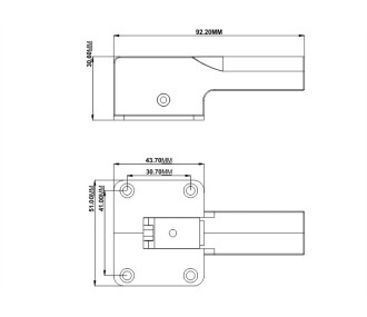 Electric retractable train(XL) Alu 8.0mm adjustable