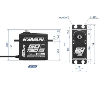GO-1180MG (0.038s/60°, 30kg.cm)