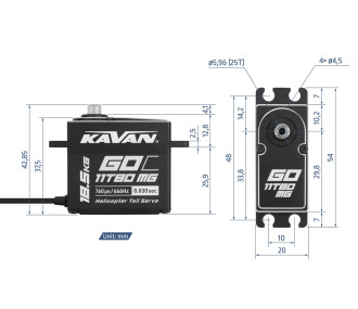 GO-11T80MG (0.03s/60°, 18kg.cm)