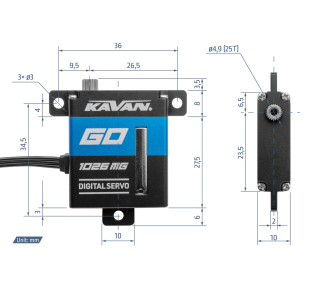 GO-1026MG (0,11s/60°, 11kg.cm)