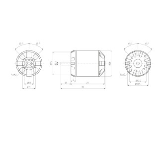 KAVAN Motore senza spazzole C2822-1400