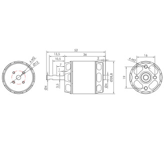 KAVAN Bürstenloser Motor PRO 2836-1050