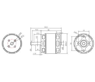 KAVAN Brushless Motor PRO 3536-1000