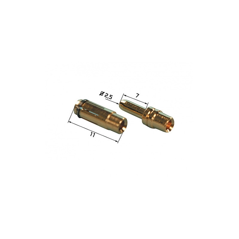 MP JET GOLD CONNECTORS 2.5 2pairs