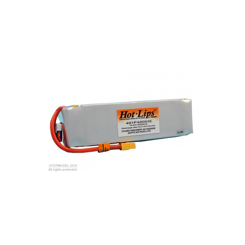 HOT LIPS 14.8V 4000mAh 4S1P XT60 LiPo PACK