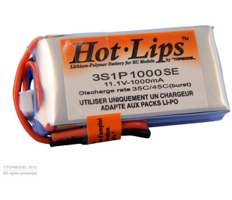 HOT LIPS 11.1V 1000mAh 3S1P XT60 LiPo PACK