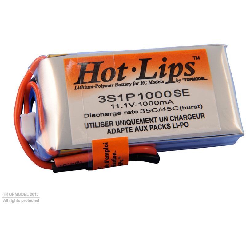 HOT LIPS 11.1V 1000mAh 3S1P XT60 LiPo PACK