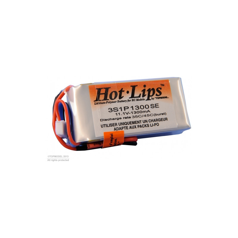 HOT LIPS 11.1V 1300mAh 3S1P XT60 LiPo PACK