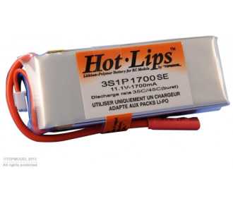 HOT LIPS 11.1V 1700mAh 3S1P XT60 LiPo PACK