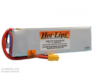 HOT LIPS 11.1V 3200mAh 3S1P XT60 LiPo PACK