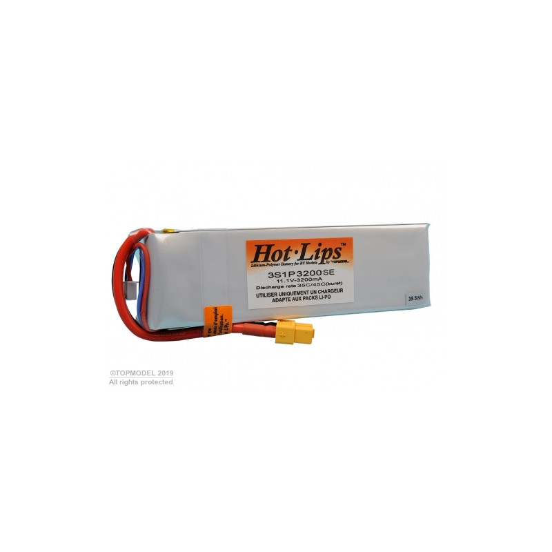 HOT LIPS 11.1V 3200mAh 3S1P XT60 LiPo PACK