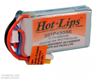 HOT LIPS 11,1V 450mAh 3S1P XT30 LiPo PACK