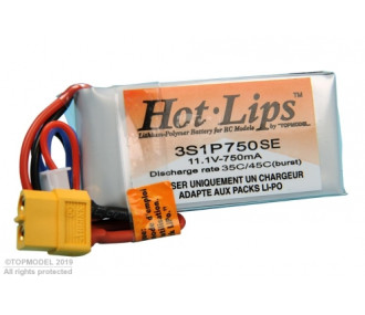 HOT LIPS 11,1V 750mAh 3S1P XT60 LiPo PACK