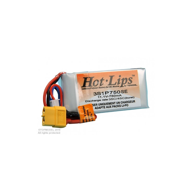 HOT LIPS 11,1V 750mAh 3S1P XT60 LiPo PACK