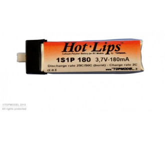 HOT LIPS LiPo PACK 3.7V 180mAh 1S1P